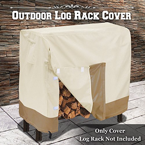 BenefitUSA Premium Veranda Log Rack Cover Firewood Rack Waterproof 4 Feet