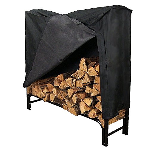 Sunnydaze 4-foot Firewood Log Rack With Cover