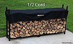 The Woodhaven 8 Foot Firewood Log Rack With Cover