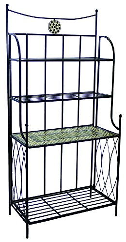 Alfresco Home 28-1176 Shannon Mosaic Outdoor Bakers Rack