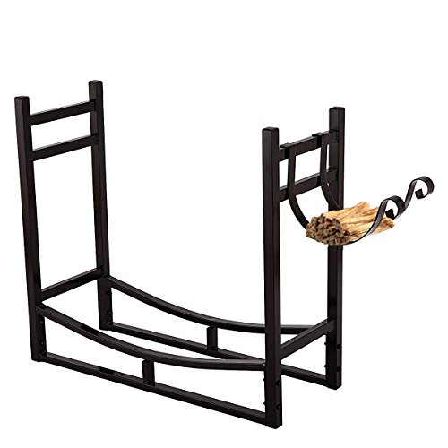 Hio Heavy Duty Firewood Racks 3-foot Indooroutdoor Log Rack With Kindling Holder 30 Inch Tall