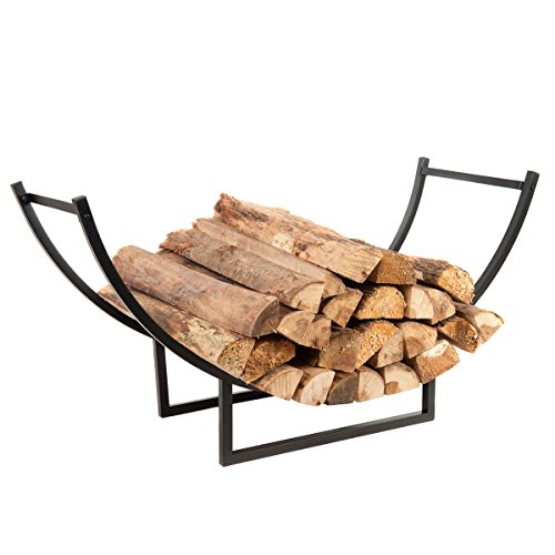 Hio Heavy Duty Indooroutdoor Firewood Racks 40 Inch Log Rack Half Round