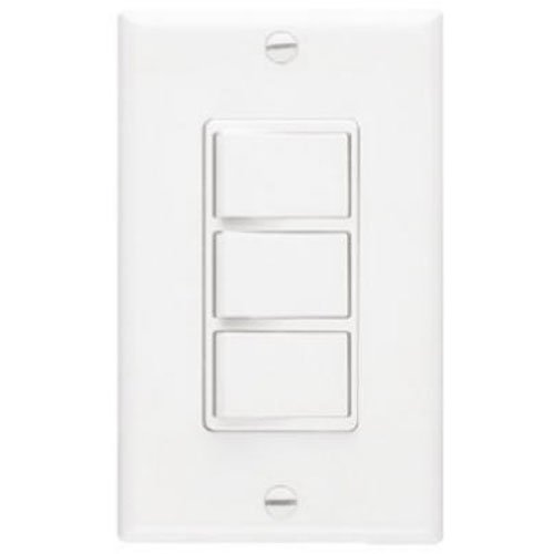 Broan-NuTone 66W NuTone Ventilation Independent Switches for Heaters and Fans 15 Amp 120V White Three-Function Wall Control 20