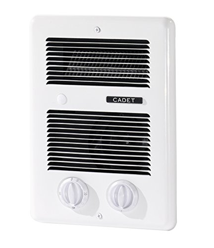 Cadet Com-Pak Bath 1000W 120V240V best bathroom electric wall heater with thermostat and timer white