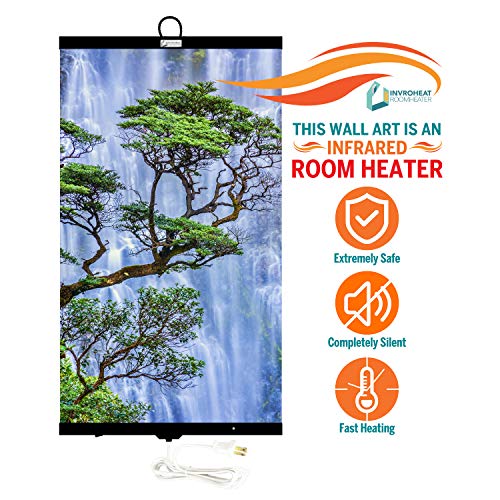 Invroheat - Decorative Wall Hanging Infrared Space HeaterPortable Heater 430W Perfect for Home or Office - Waterfall Design