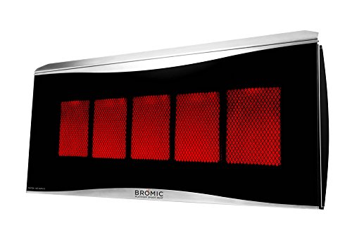 Bromic Heating Platinum 500 Smart-Heat Gas 5 Burner Radiant Infrared Patio Heater Natural Gas 39800 BTU