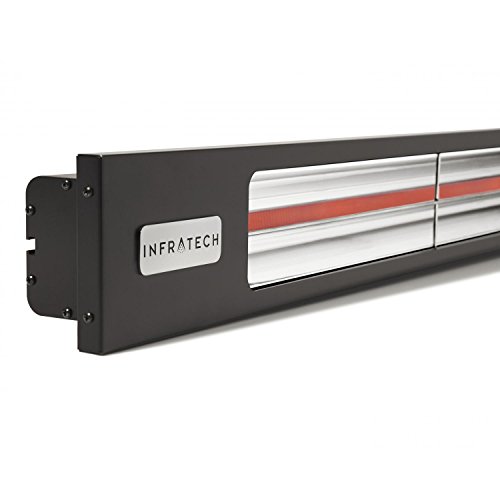 Infratech Slimline Series 63 12-inch 3000w Single Element Electric Infrared Patio Heater - 240v - Matte Black - Sl3024bl