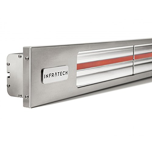 Infratech Slimline Series 63 12-inch 4000w Single Element Electric Infrared Patio Heater - 240v - Silver - Sl4024sv