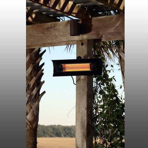 Black Steel Wall Mounted Infrared Patio Heater