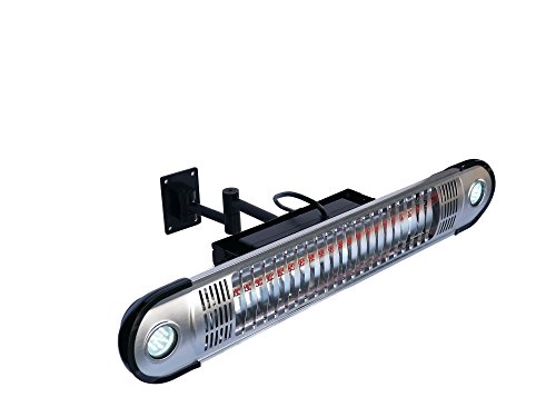 Ener-g Wall Mounted Indooroutdoor Electric Patio Heater Silver