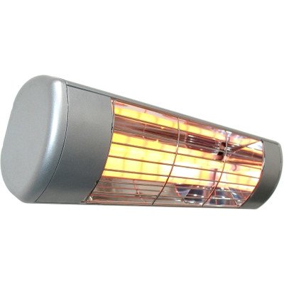 Outdoor Weatherproof Wall Mounted Electric Patio Heater Finish Silver