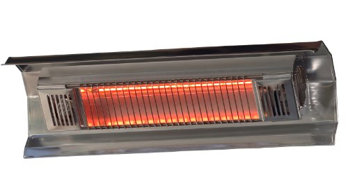 Fire Sense Indoor/outdoor Wall-mounted Infrared Heater, Stainless Steel