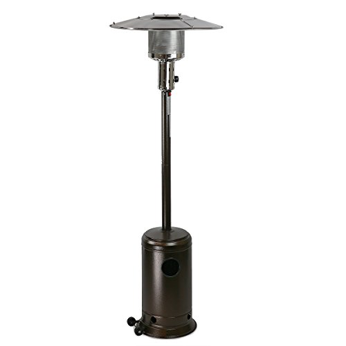 Xtremepowerus 48000 Btu Premium Floor Standing Propane Outdoor Patio Heater - Mocha