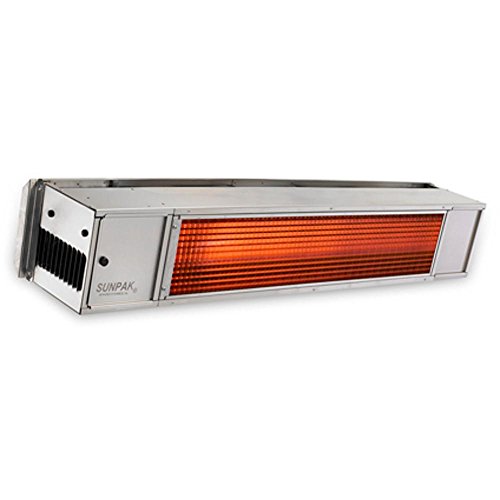 Sunpak Tsr 48-inch 34000 Btu Natural Gas Two-stage Infrared Patio Heater With Remote - Stainless Steel - S34 S Tsr-ng