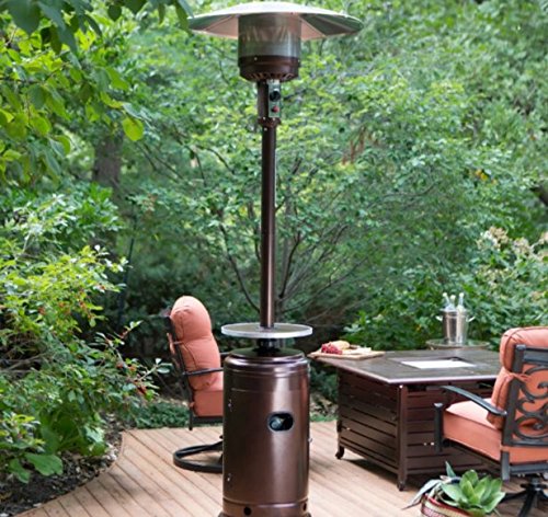 Patio Table Heater PropaneCommercial Tall-Keep A Warm Cozy Outdoor SpaceHammered Bronze
