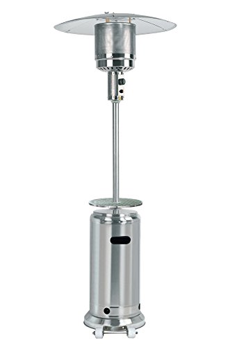 AZ Patio Heaters HLDS01-BST Tall Stainless Steel Patio Heater with Table 87-Inch