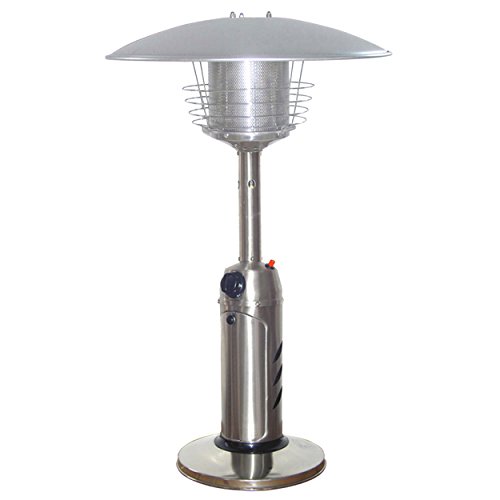 AZ Patio Heaters HLDS032-B Portable Table Top Stainless Steel Patio Heater