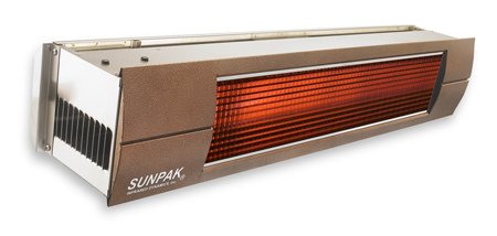 Sunpak S 34 S 34000 BTU Hanging Patio Heater - Stainless Steel - Natural Gas NG - Bronze Front Fascia Kit - Plus Free Sunpak eGuide