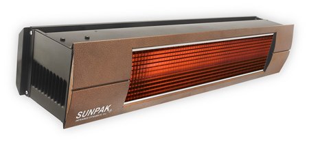 Sunpak S25 25000 BTU Hanging Patio Heater - Black - Natural Gas NG - Bronze Front Fascia Kit - Plus Free Sunpak eGuide