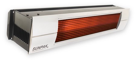 Sunpak S25 25000 BTU Hanging Patio Heater - Black - Natural Gas NG - Stainless Steel Front Fascia Kit - Plus Free Sunpak eGuide
