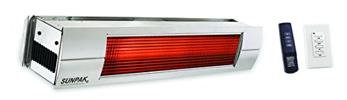 Sunpak S25S 25000 BTU Hanging Patio Heater - Stainless Steel - Propane Gas LP - Stainless Steel Front Fascia Kit - Plus Free Sunpak eGuide