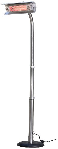 Fire Sense Telescoping Infrared IndoorOutdoor Heater with Offset Pole Stainless Steel
