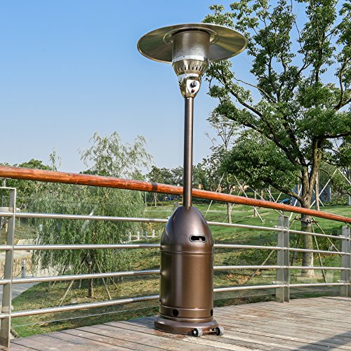 Outdoor Sunshine Floor Standing 41000 BTU Propane Powered Pulse Ignition Iron Heater