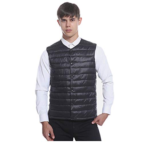 Simayixx Mens Outdoor Heating Coat Winter Mens Smart USB Electric Heating Warm Down Jacket Sweater Black