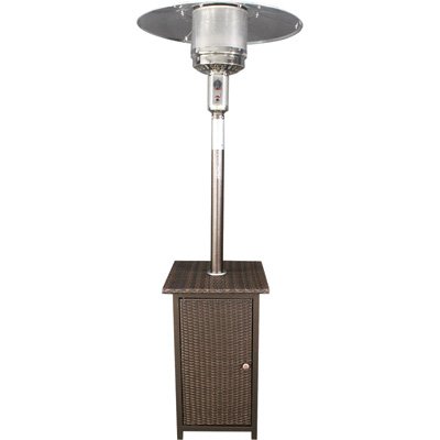 HomComfort Outdoor Propane Heater with Wicker Stand - 41000 BTU Model Number HCPHWKR