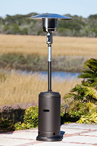 Golden Flame 46,000 Btu *xl-series* Matte-mocha Patio Heater With Wheels