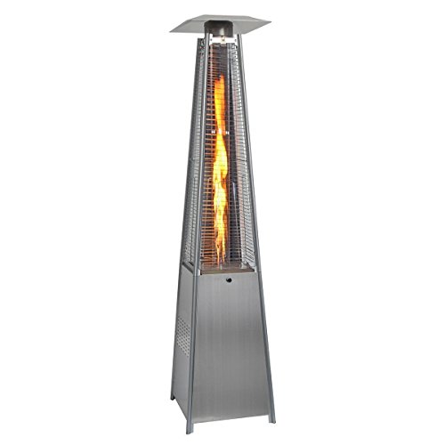 Gracelove 42000BTU Outdoor Pyramid Propane Glass Tube Dancing Flames Patio Heater