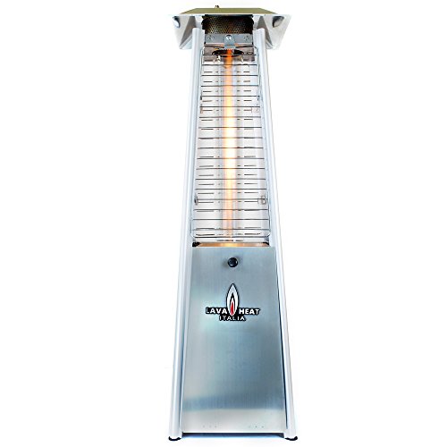 Lava Heat Italia Table Top Flame Patio Heater LHI-145 - Stainless Steel - Propane