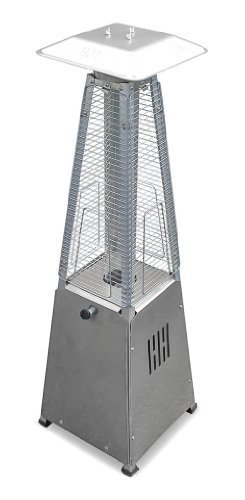 AZ Patio Heaters HLDS032-GTTSS Portable Table Top Stainless Steel Glass Tube Patio Heater by AZ Patio Heaters