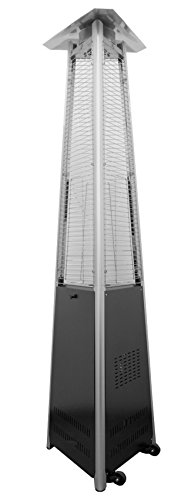 Az Patio Hlds01-cgtpc Commercial Triangle Glass Tube Heater Matte Black