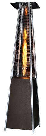 SUNHEAT Contemporary Square Glass Tube Propane Patio Heater