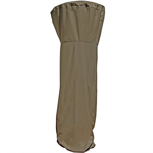 Sunnydaze Outdoor Patio Heater Cover Waterproof Fabric Heavy Duty Stand Up Propane Cover 94 Inch Tall Khaki