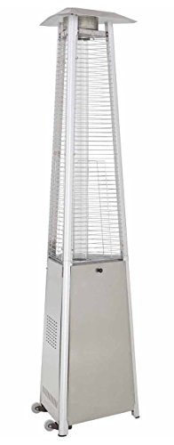 True Commercial Stainless Steel 3-sided Pyramid Style Quartz Tube Patio Heater With Wheels lp Propane