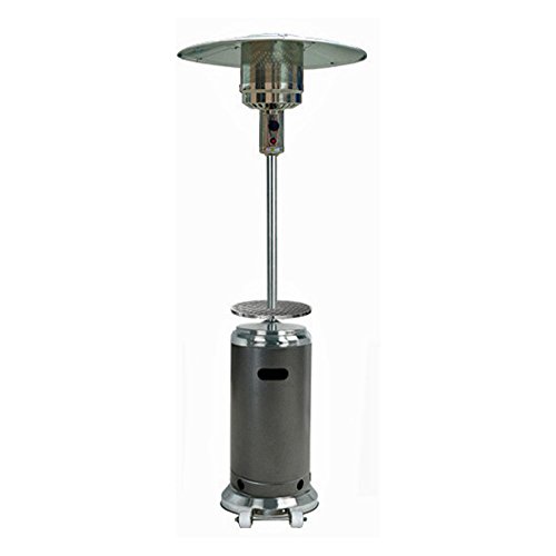 AZ Patio Heater Stainless Steel Hammered Silver Patio Heater with Table