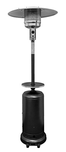 AZ Patio Heaters 87 Tall Matte Black Patio Heater With Table