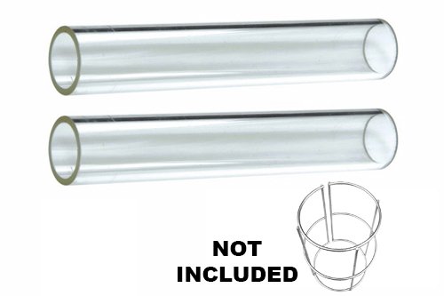 2-pc Glass Tube Replacement For 4-sided Pyramid Patio Heater