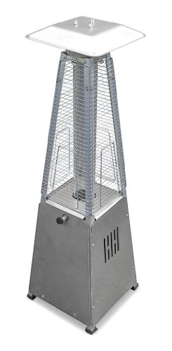 Pyramid Heater Tabletop Quartz Glass Tube Heater- Stainless Steel Finish