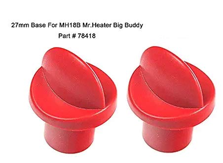 Igidia Part 78418 2 pcs New Replacement Red Safety Knob 27mm Shaft Used on Mr Heater MH18B Big Buddy Portable Propane Heaters