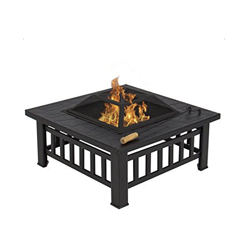 Outdoor FirePit Stove Table for Backyard Garden Patio Heaters Fire Pit Grills Brazier Table with Protective Cover
