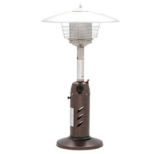 11000 BTU Powder Coated Bronze Tabletop Propane Patio Heater