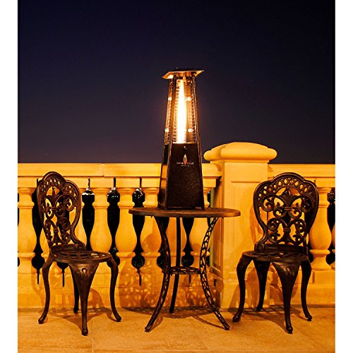 Lava Heat Italia Outdoor Patio Propane Tabletop Propane Heater With 27000 Btu Output Specially Designed Borosilicate