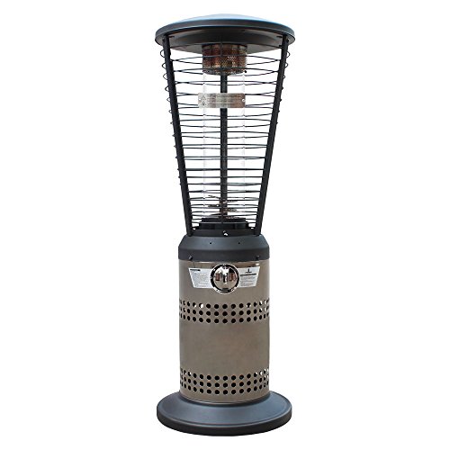 dBass Portable Tabletop Propane Patio Heater Natural Light  10000 BTU  Gun Metal