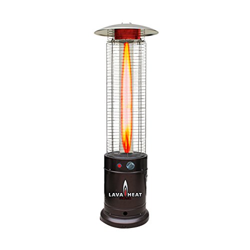 Lava Heat Italia Cylindrical 75 Ft Commercial Flame Patio Heater non-remote Lhi-153 - Heritage Bronze - Propane