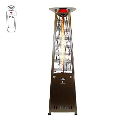 Lava Heat Italia Triangular 8 Ft Commercial Flame Patio Heater With Remote Lhi-129 - Heritage Bronze - Propane