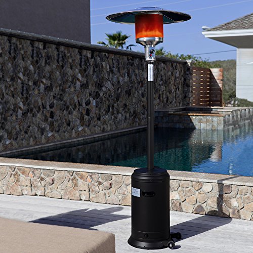 New Clevr Home Propane Patio Heater 87&quot Stand 46000 Btus Commercial Floor Stand