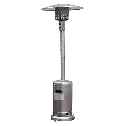 KISSEMOJI 41000 BTU Garden Outdoor Patio Heater Propane Standing Stainless Steel WAccessories